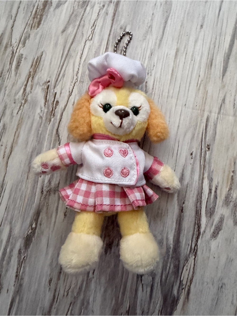 Tokyo Disneyland Cookieann bag charm Keychain in Pink & Cream Chef Outfit